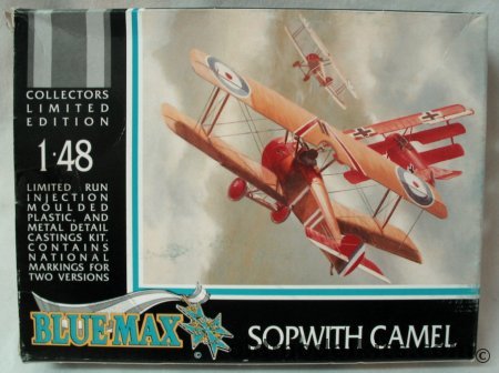 Blue Max 1/48 Sopwith Camel With Copper State Vickers Machine Guns, BM109 plastic model kit